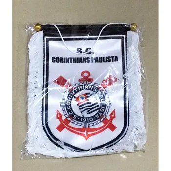 Brazília Sport Club Corinthians Paulist 30 cm*20 cm Veľkosť dvoch Strán Vianočné Dekorácie pre Domov Visia Vlajky Zástavy Dary