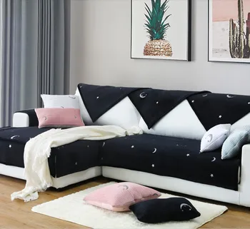 Plyšový Vankúš Sofa Nordic Jednoduché Moderné Textílie Non-slip Štyri ročné obdobia Univerzálny Hrubý Uterák Gauč Kryt
