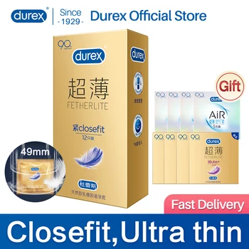 Durex Kondómov Close Fit Extra Lubricanted Prírodný Latex Tesný Ultra Tenký Penis Rukáv Dospelých Sex Produkty pre Man