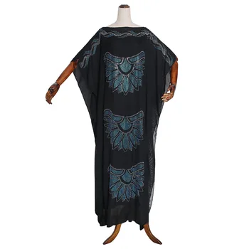Čierne Africké Dizajn Dashiki Šaty Lištovanie Abaya Vintage Obväz Bazin Bat Rukáv Šaty, Šaty Afrike Sexy Party Víla