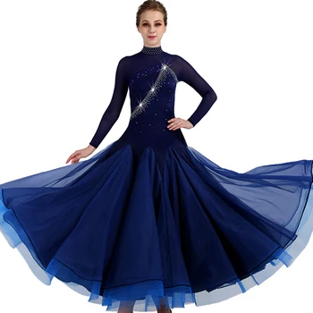 Spoločenský tanec šaty orange námornícka modrá biela čierna štandardné ballroom dance šaty junior ballroom dance šaty mq068