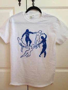Nový Príchod Matisse Tanečník Vytlačené Vintage Unisex Tričko Tumblr Grunge Estetické Graphic Tee Roztomilý Zábavné Biele tričko Ženy