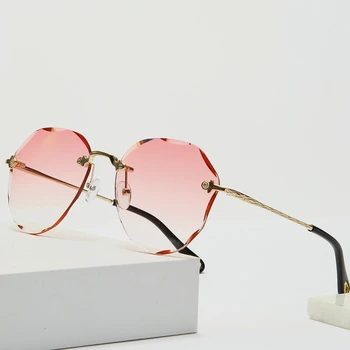 2020 Nové Módne Strihanie Slnečné Okuliare Ženy, Luxusné Značky Dizajn Slnečné Okuliare Mužov Bez Obrúčok Kovový Rám Okuliare Frameless Okuliare