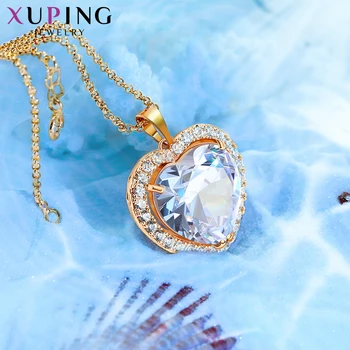 Xuping v Tvare Srdca Náhrdelník s Príveskom, Ženy, Dievčatá Luxusné Temperament Šperky Darček na Valentína 30384