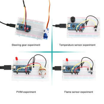 Keywish Strater Držiak pre Arduino Nano Projekt so servopohonom Jumper Drôt Podrobný Návod pre Arduino UNO Mega 2560