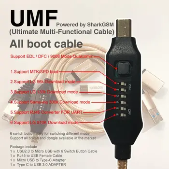 2020 pôvodné MRT TLAČIDLO 2 Dongle + GPG pre xiao mi EDL kábel +UMF VŠETKY Boot kábel set (JEDNODUCHÉ PREPÍNANIE) & Micro USB Typ-C
