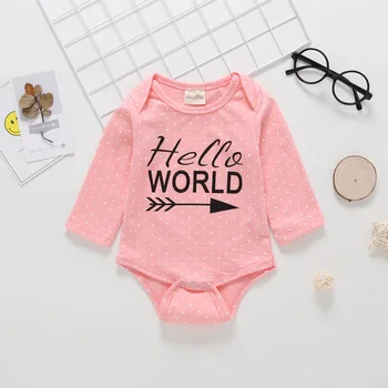 4 Ks Novorodenca Detské Oblečenie Sady Hello world list vytlačený Romper+Black Rose Nohavice+Hat+HeadbandBaby Dievča Oblečenie, Oblečenie