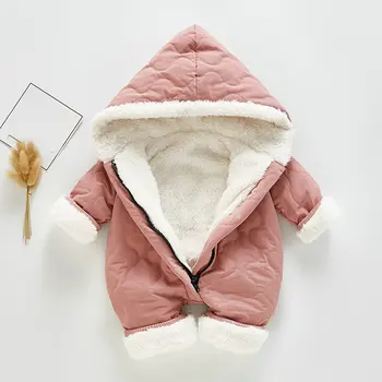 Dieťa Dievča Snehu Nosenie Kombinézach Kórejský Zimné Novorodenca Bavlna Snehu Nosenie Nadol Bundy Kabát Dieťa Dieťa Boys Snowsuit Outwear Oblečenie