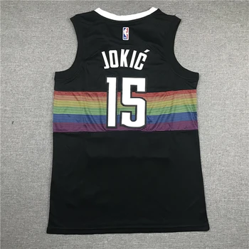 NBA pánske Denver Nuggets #15 Jokic Black Basketbalové Dresy Mesto Edition Mužov Športové Dresy