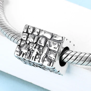 925 Sterling Silver Nárekov Korálky Západnej Stene Charms Fit Pandora Náramok pre Ženy Módne Šperky Príslušenstvo Izrael
