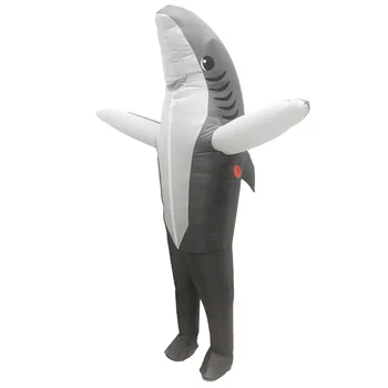 Žralok Nafukovací Kostýmy Cartoon Shark Cosplay Kostým Modrá ryba Prázdninový Karneval Party Dekorácie Zábavné Strany Dospelých dvoch farbách