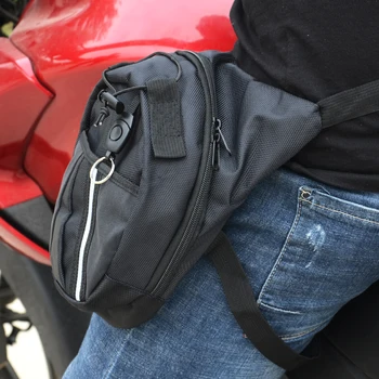 Vysoko kvalitného vodeodolného Nylonu pás Taška Multi-funkčné vrecká Mužov Pokles motocykel nohu vak outdoor Podporu mieru logo