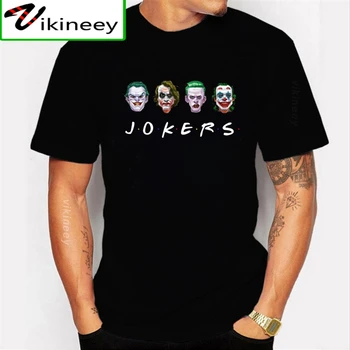 Hip Hop Joker T Shirt priateľmi Streetwear Krátke Rukáv Top Tees Muži T-shirt Zábavné Halloween Horror Tričko Harajuku Unisex Tričká
