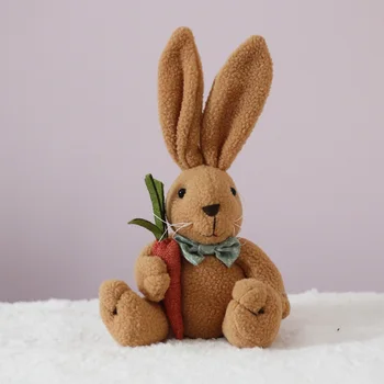 Mousemic Roztomilý králik bábika plyšový ružový zajac bábiku baby darček bunny doll roztomilá hračka vianočný darček narodeniny krásne narodeniny hračka