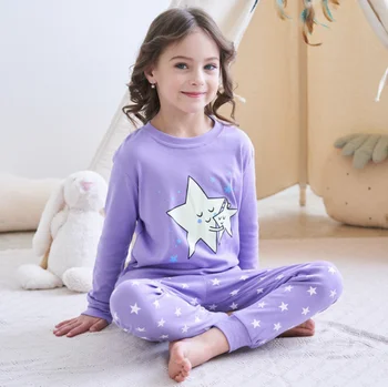 3-8 rokov dieťa Sova Žirafa Vzor 2020 nový dizajn detské dievčenské pyžamo súpravy bavlna vysokej kvality deti pyžamá