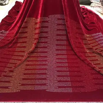 Africké Nežnej Čipky Textílie S multicolor kamene Mäkké Vysokej Kvality Nigérijský nežnej Čipky Textílie pre tradičné svadobné šaty