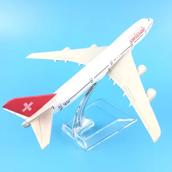 16 cm Rovine Modelu Lietadla Model Swiss Air Swissair Lietadlá Boeing 747 Lietadiel Model 1:400 Diecast Kovové Rovine Hračka Darček