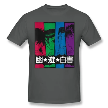 Yuyu Chladí Anime Hakusho Tričko čierne Tričko YUYU HAKUSHO homme T-Shirt Tees Čistý Krátky Rukáv
