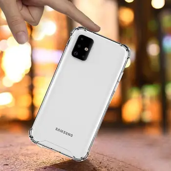 2 V 1 Luxusné Shockproof Jasný Prípad pre Samsung galaxy s rezacím zariadením S10 POZNÁMKA 10 S8 S9 A51 A71 S20 Plus prípade telefón Silikónový kryt 100ks/veľa