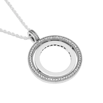 Spinning Srdcia Náhrdelník & Prívesok mincový striebro šperky Ženy, Nové Šperky KUTILOV, Veľkoobchod Náhrdelník s Príveskom