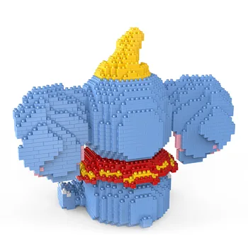 Lietať Slon Mini Bloky Cartoon Stavebné Bloky DIY Diamond Údaje Slon Dumbo Tehla Kreatívne Hračky pre Deti 1787pcs
