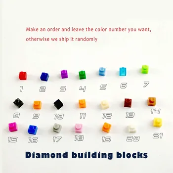 30000pcs/veľa Kennie mini Č.3024 Väčšinu farebných Častí hromadných 1x1 tehly Častice Klasické Malé Diamant stavebné bloky Súčastí HOBBY hračky