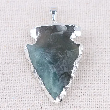 Najnovšie položky prírodné bránu crystal obsidian šípku prívesok ženské osobnosti wild kameň prívesok