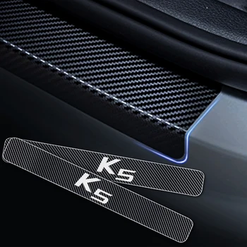 Pre Kia Ceed Forte K2 K3 K5 K9 Auto Dvere, Parapetné Protector Carbon Fiber Dvere, Parapetné Šúchať Platňa Dverí Krok Nálepky Auto Príslušenstvo