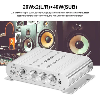 XTUGA MINI Digitálny Hi-Fi Zosilňovač 2.1 CH Subwoofer Stereo BASS Audio Prehrávač CD MP3, MP4 PC Reproduktor Auto, Motocykel Domov