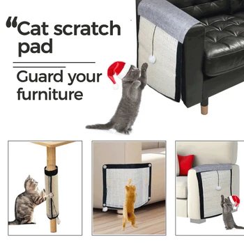 Cat Scratch Mat na Nábytok Chrániť Kryt Pad Sisal Scratcher Mat Pazúry Care Cat Hračka Gauč Poškriabaniu Post Ochrancu Dve Veľkosť