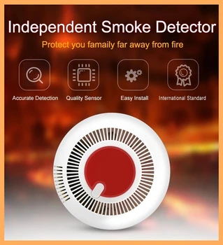 Detektor dymu OEM Značiek samostatný Požiarny Poplach Detekciu Dymu Fotoelektrické Zariadenie