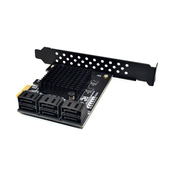 6/4 Portu SATA III PCIe Karty, PCIe SATA III Radič Karty Do 6GB/s Interné Adaptér Converter PCI SATA 3.0 Rozširujúca Karta Stúpacie