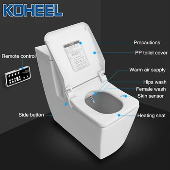 KOHEEL námestie inteligentný kryt sedadla wc elektronický bidet wc misy vykurovanie čisté suché smart wc veko pre kúpeľňa