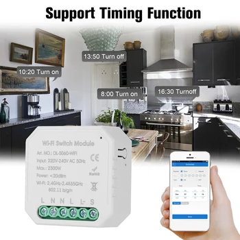 Tuya MINI DIY Jeden Spôsob, ako Smart Switch Malé Telo APP Diaľkové Ovládanie WiFi Spínač Časovač zapnutie Svetla S Google Home/Hniezdo & Alexa