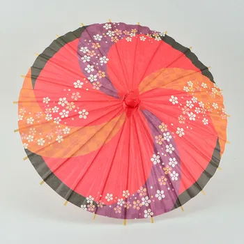 Japonský Štýl Papier Dáždnik Mini Dekoratívne Dáždnik pre Tanečné Rekvizity Svadobné Party Dekor (Náhodné Farby)