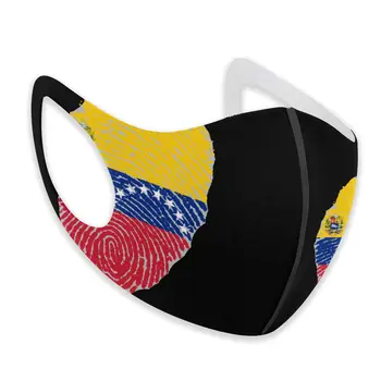 Venezuela Vlajka Odtlačkov prstov DIY masku na tvár fashion maska na tvár masky uxury dizajnér masku na tvár látkové ochranné pleťové masky