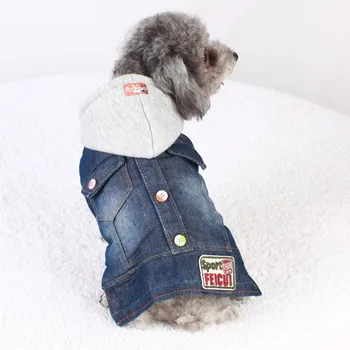 Pet Denim Jacket Psa Kostým Kovboj Jeseň Zimný Kabát Ležérne Oblečenie Mikiny Jean Vesta pre Šteňa Mačka Teddy Chihuahua