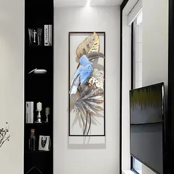 Moderné Tvorivé Kovaného Železa Stene Visí 3D Kvet, Vták Tvar nástennú maľbu Výzdoba Domov Stenu Pozadia Zvierat Ornament Remeslá