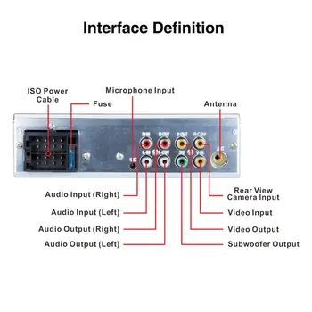 4.1 Palcový 1 Din Bluetooth Dotykový Displej RDS Auto Multimediálny MP5 Auto Stereo Rádio Prehrávač Podpora Micophone a Zadná Kamera