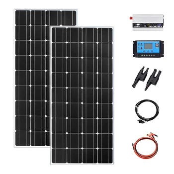 250w Solárne Panely 240W Systém Kit Fotovoltaických Off Grid 110v 220v Modul Dispečer Invertor pre Batériu, Nabíjačku Domácej Kabíne RV