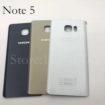 Note5 Späť Batérie Zadný Kryt skla Pre Samsung Galaxy Note 5 N920 N920F N9200 N920FD Batérie Prípade Bývania Samolepiace Nálepky