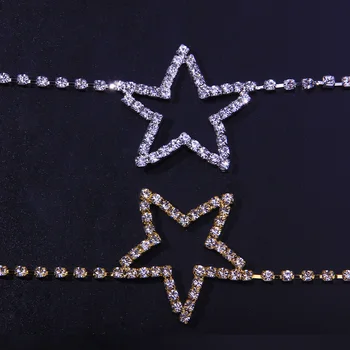 Stonefans Bright Crystal Star Pás Reťazca Pás Pláže Šperky pre Ženy Nastaviteľné Luxusné Jeden Diamant Brucho Reťazca Šperky Darček