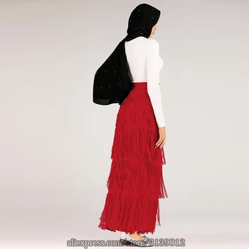 Plus Veľkosť Dlho Skladaná Sukňa 2020 Strapec Vysoký Pás Maxi Sukne Oblečenie Jupe Plissee Femme Longue Dámy Sukne Pre Ženy