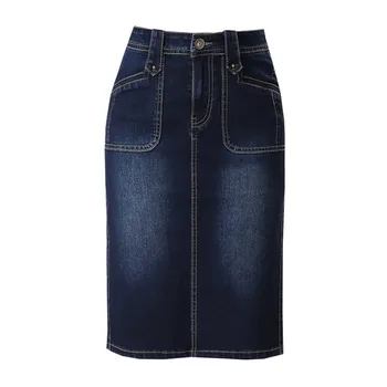 Denim sukne pre dámske 2018 jar leto Vysoký pás Package hip sukne Plus veľkosť S-6XL džínsy, sukne Štíhla žena Sexy sukne H425
