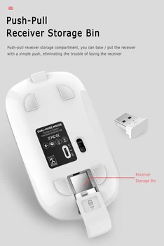 Módne slim 2.4 G Bezdrôtová Myš Bluetooth 5.1 Tichý Duálny Režim USB Nabíjateľné Myši vstavaná batéria