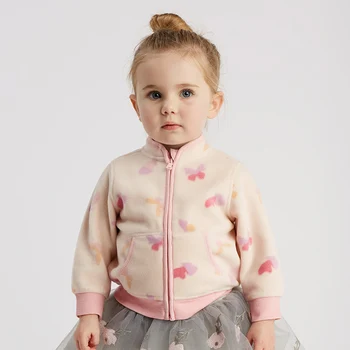 DB396-H dave bella jar dieťa krásne bunda deti móda vrchné oblečenie deti roztomilý kabát