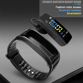 Y3 Smart Hodinky s Bluetooth Slúchadlo 2 V 1 Mužov Smartwatch Slúchadlá Monitorovanie Srdcovej frekvencie Krokomer Platné pre Android alebo iOS