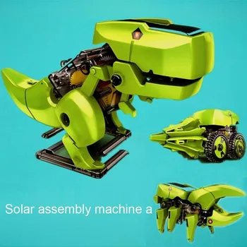 Dinosaurov Robot DIY Inteligentná Hračka 3 V 1 Solárny Set Elektrický Robot Vedy Robot Hračky Spider Deti Hračky Educatio C9W4