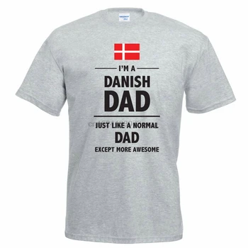 Základné tričko Dánsko Zábavný Darček Otecko Deň otcov Nápad Mens Tee Topy som dánsky Otec - Shirt Nové 2020 Móda