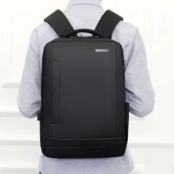 Batoh muž pre notebook 15.6 palce veľkú kapacitu Plug Power Bank Módneho priemyslu Mužov batoh cestovná taška